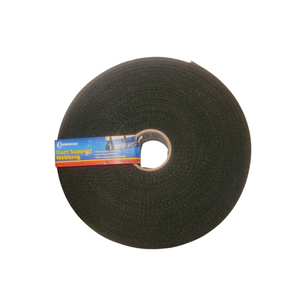 Cambridge Duct Support Webbing 300 X‎ 1-3/4 Black 440 lb